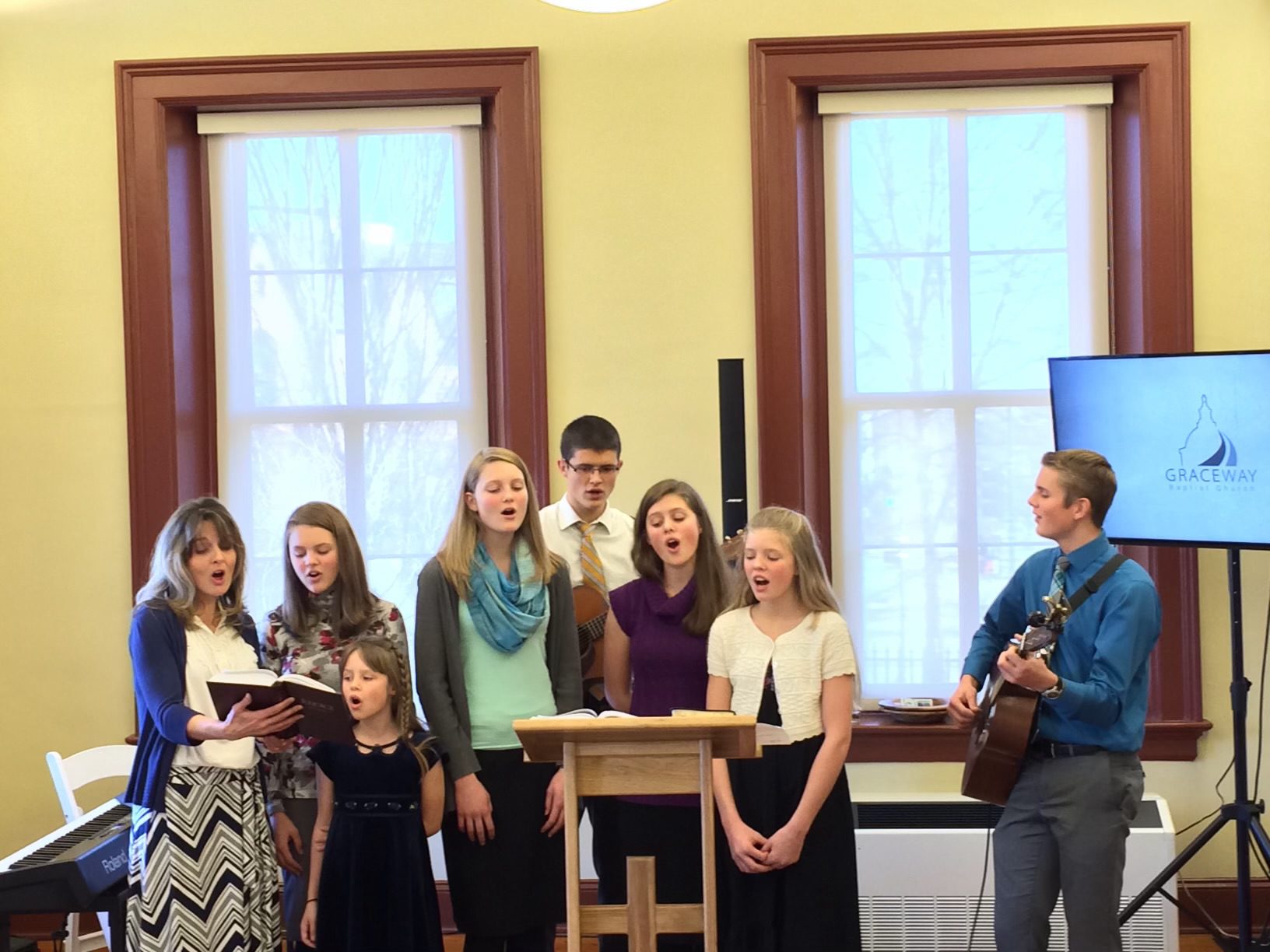 GraceWay's first service at Hill Center, 2015